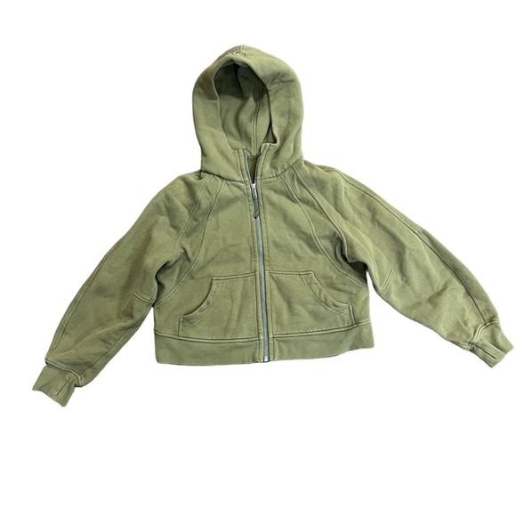 lululemon athletica Tops - Lululemon Scuba Oversized Half Zip - Green Twill - Size XS/S